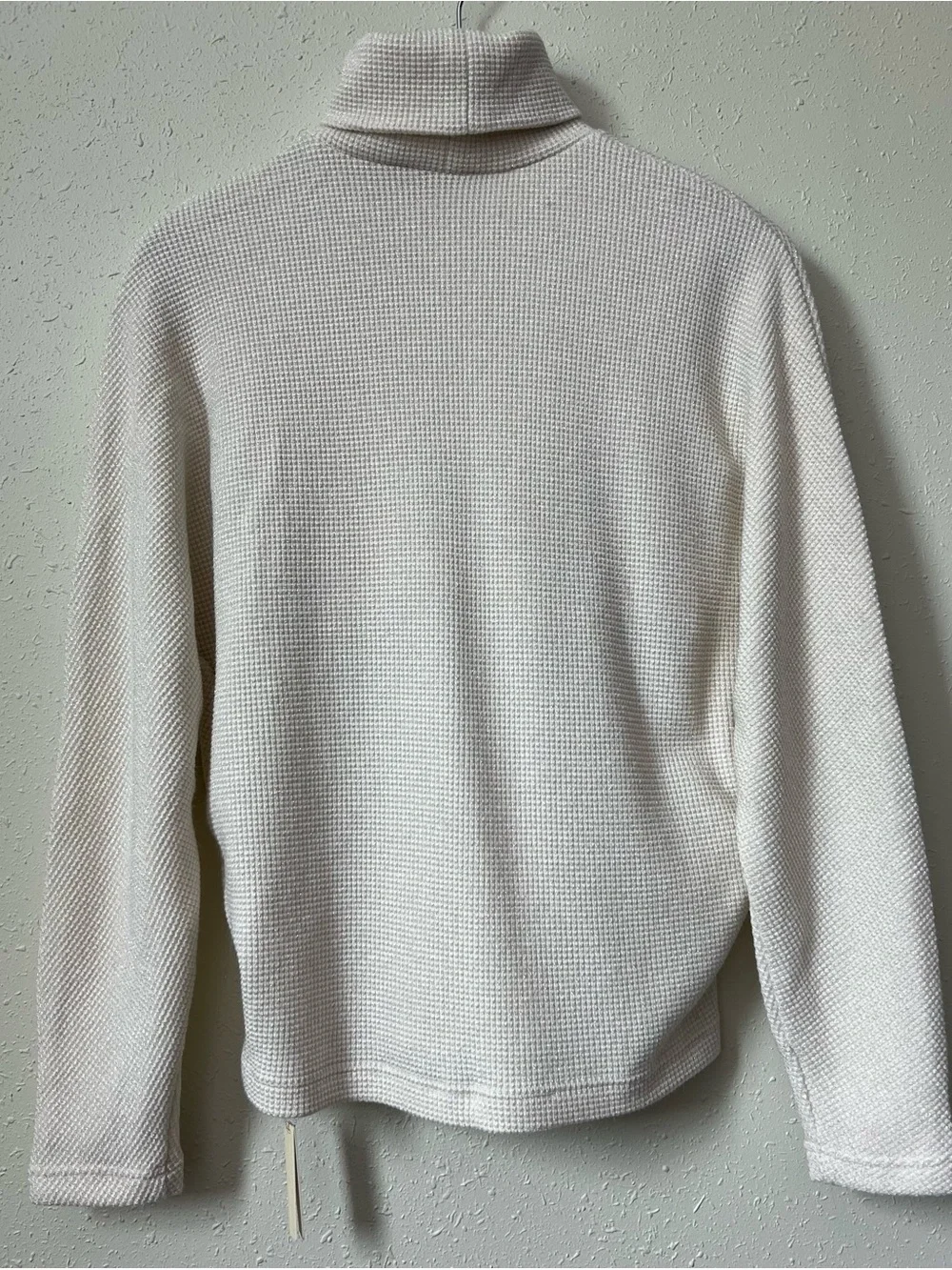 NWT OGL Shimmering Tinsel Knit Turtleneck Brami Top - Light Ivory Size M